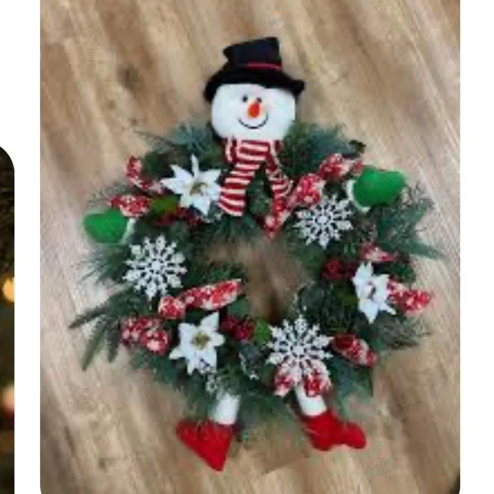 Snowman 5 Piece Christmas Wreath Decor Picks Kit